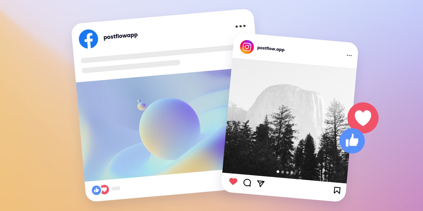 PostFlow Facebook and Instagram integration
