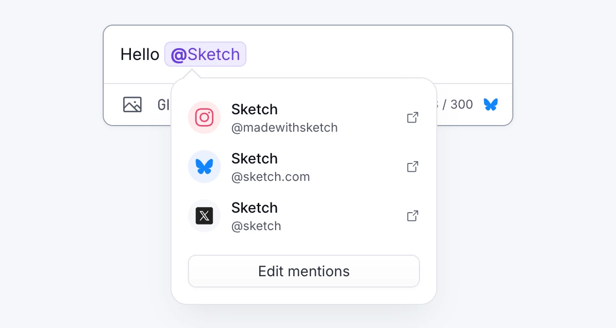 PostFlow cross-network mentions