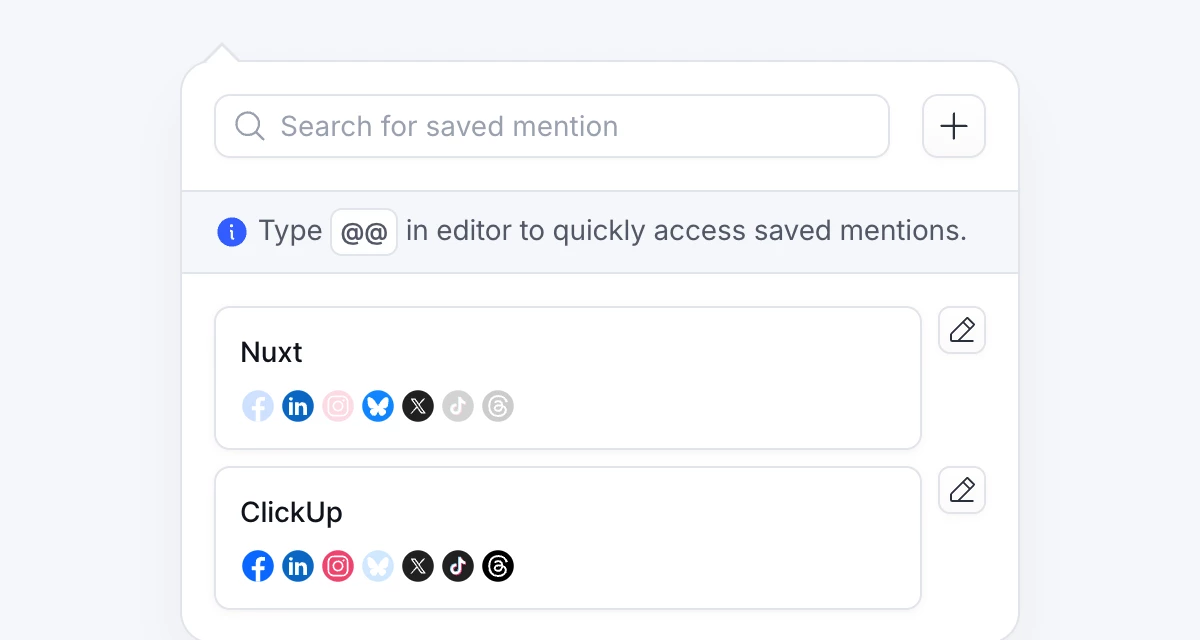 PostFlow saved mentions