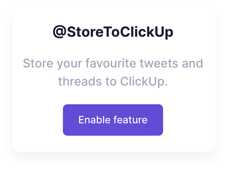 PostFlow feature StoreToClickUp