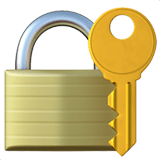 Emoji locked with key