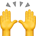 Emoji raising hands
