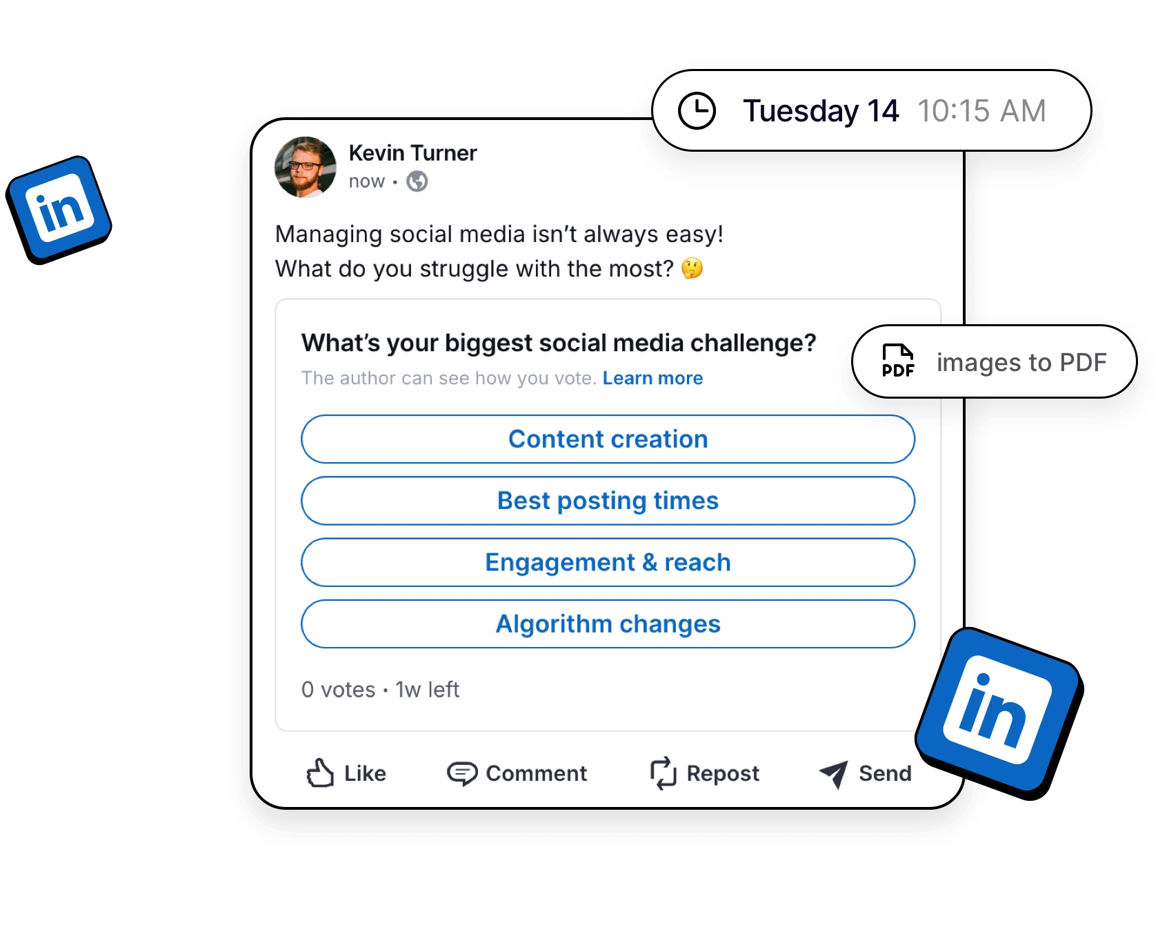 PostFlow's LinkedIn integration for scheduling LinkedIn posts