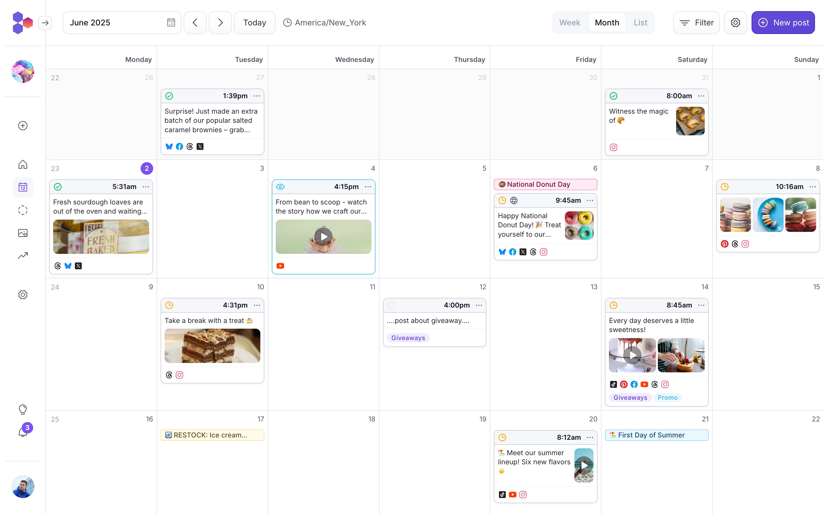 PostFlow social media content planning tool